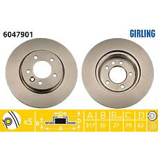 GIRLING 6047901 (6047901 / SBD000604 / SDB000602) тормозной диск