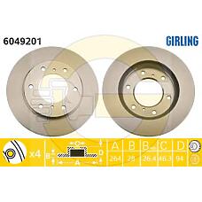 GIRLING 6049201 (4615A002T / 4615A147 / MN102276) тормозной диск