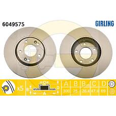 GIRLING 6049575 (517122L500 / 517123V000) тормозной диск