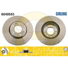 GIRLING 6049585 (L2063325X / L2063325XA) тормозной диск