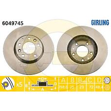 GIRLING 6049745 (5DA026251 / 6049745 / G33Y3325X) тормозной диск