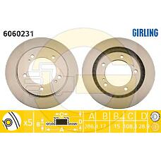 GIRLING 6060231 (5521165D00 / 5521165D01 / 5521165D02) тормозной диск
