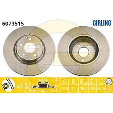 GIRLING 6073515 (2044212912 / 204421291207 / 2114211012) тормозной диск