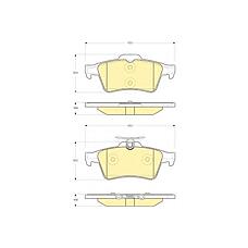 GIRLING 6116212 (1360254 / 1605973 / 93172190) колодки тормозные Ford (Форд) Focus (Фокус) II / III / Mazda (Мазда) 3 / Opel (Опель) vectra c / Volvo (Вольво) s40 задние