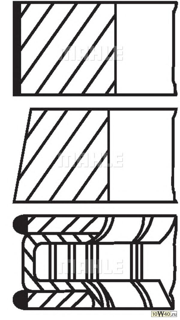 Кольца поршневые 1шт AUDI. VW. SEAT 1.4 16V =76.5 1.2x1.5x2.5 std 95>