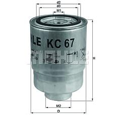 MAHLE ORIGINAL KC 67 (1640359E00 / 1640505E01 / 16403G9900) фильтр топливный mahle original kc67фильтр топливный mahle original kc67