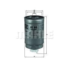 MAHLE ORIGINAL kc80 (190660 / 3B0819817 / 8D0127435) фильтр топливный корпусной
