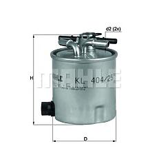 MAHLE ORIGINAL kl404/25 (7701066680 / 8200619855 / 7701064241) фильтр топливный