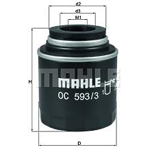 MAHLE ORIGINAL oc593/3 (03C115561D / 03C115561E / 03C115561H) фильтр масляный
