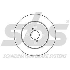 SBS 18152045109 (4243152080 / 424310D110) диск тормозной передний\ Toyota (Тойота) Yaris (Ярис) 1.0 05>