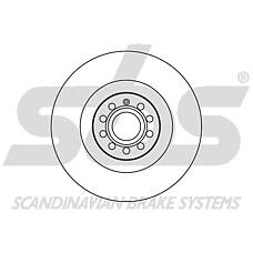 SBS 1815204786 (1K0615301M / 1K0615301AB) диск тормозной передний\ Audi (Ауди) a3, VW Passat (Пассат) / Golf (Гольф) V 3.2fsi 03>
