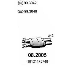 ASSO 082005 (18121175748) передний резонатор глушителя BMW (БМВ) 520 I 6 cil.