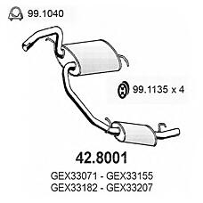ASSO 428001 (DBP3708 / GEX33071 / GEX33155) задняя часть глушителя rover 213 / s 85
