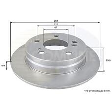 COMLINE ADC1611 (2014231212 / 2014230912 / 2014231112) диск торм mer w124 / w201 седан зад не вент 258x9