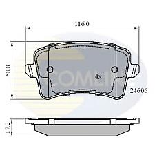 COMLINE CBP01709 (8K0698451 / 8K0698451A / 8K0698451C) колодки зад Audi (Ауди) a4 / a5 / q5 1.8tfsi / 2.0tdi / 2.7tdi / 3.0tdi 07- (без датчика)