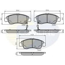 COMLINE CBP3556 (45022504G00 / 45022S04505 / 45022S04E60) колодки пер hon Civic (Цивик) 91-96 / Jazz (Джаз) 1.2 / 1.4 02-08