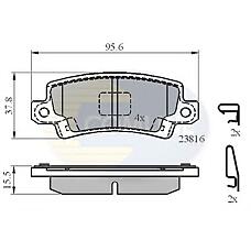 COMLINE CBP3942 (0446602020 / 0446602070 / 446602020) колодки зад toy Corolla (Корола) 1.4d / 1.6vvt-i / 1.8vvtl-i 02-