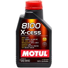 MOTUL 102784 (5w40) масло моторное синтетическое 5w-40 8100 x-cess 1л
