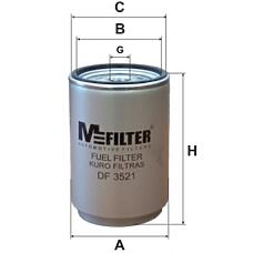 MFILTER DF 3521 (20539578 / 20745605 / 20788794) фильтр топливный сепаратор\ Volvo (Вольво) fh / fm 12 / 13 / 16 d13d