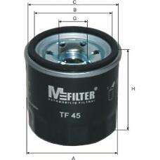 MFILTER TF45 (022214300 / 022223420A / 025914300) фильтр масляный\  atos 1.0i, Mazda (Мазда) 323 1.3 16v / 1.5i / 1.8i 16v, Subaru (Субару) justy 1.0 85>
