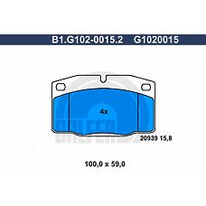 GALFER B1.G102-0015.2 (1605870 / 1605787 / 1605783) колодки тормозные дисковые