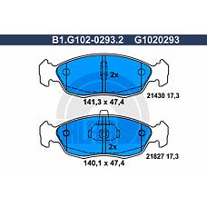GALFER B1.G102-0293.2 (425139 / 425142 / 425134) колодки тормозные дисковые