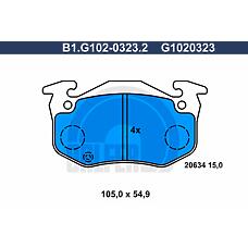 GALFER B1.G102-0323.2 (7701203842 / 7701205277) колодки тормозные дисковые
