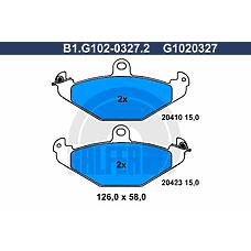 GALFER B1.G102-0327.2 (7701203124 / 7701203633 / 7701203726) колодки тормозные дисковые