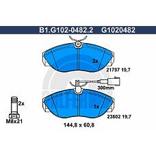 GALFER B1.G102-0482.2 (9948626 / 425224 / 77362235) колодки тормозные дисковые