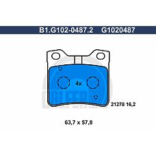GALFER B1.G102-0487.2 (425266 / 425208 / 425193) колодки тормозные дисковые