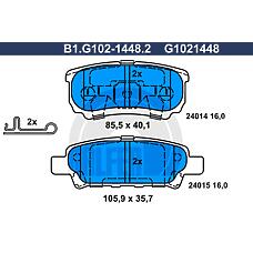 GALFER B1.G102-1448.2 (05191271AA / 05191271AB / 05191271AC) колодки тормозные дисковые