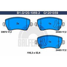 GALFER B1.G120-1059.2 (4708239 / 4711040 / 5581062J00) колодки дисковые передние