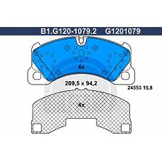 GALFER B1-G120-1079-2 (7L0698151M / 7L0698151N / 7P0698151) колодки торм.пер.