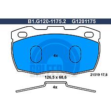 GALFER B1-G120-1175-2 (RTC5574 / SFP000140 / SFP000260) колодки торм.пер.