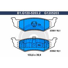 GALFER B1.G120-5203.2 (4762669 / 4863784 / 5018208AA) колодки тормозные дисковые