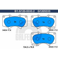 GALFER B1-G120-5333-2 (0446535290 / 0446560320 / 4605A472) колодки торм.пер. / дат.
