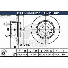 GALFER B1.G213-0182.1 (6U0615301 / 002415019) диск тормозной