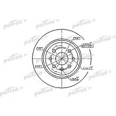 PATRON PBD2772 (0569209 / 569117 / 569209) диск тормозной задн opel: vectra b 95-02, vectra b хечбэк 95-03, vectra b универсал 96-03