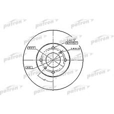 PATRON PBD4169 (402062F500 / 402062F501 / 4020655F01) диск тормозной передн nissan: 200 sx 88-93, Almera (Альмера) II 00-, Almera (Альмера) II hatchback 00-, Primera (Примера) 96-01, Primera (Примера) hatchback 96-02, Primera (Примера) traveller 94-98, Pr