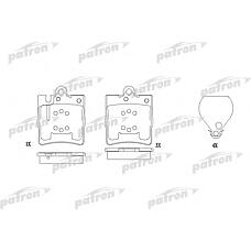 PATRON PBP1322 (0024205220 / 0034202820 / 003420282041) колодки тормозные дисковые задн mercedes-benz: c class t-model 07-, c-class 00-, c-class t-model 01-, c-class купе 01-, c-class универсал 00-01, clk 02-, clk кабрио 03-, e-