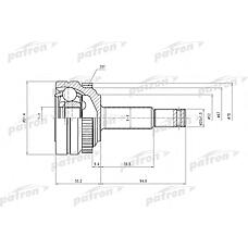 PATRON PCV1118 (0374213 / 374211 / 374213) шрус наружн к-кт 22x52x22 abs:29t opel: Astra (Астра) f 94-98