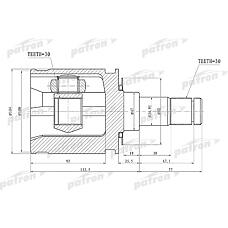 PATRON PCV1448 (4340360010) шрус внутренний 30x47x30 Toyota (Тойота) Land Cruiser (Ленд Крузер) 100 hdj101uzj100 98-07 pcv1448