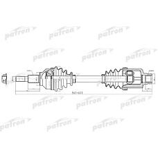 PATRON PDS2042 (05273556AD / 5273556AD / 5273558AD) полуось прав 32x585x56,7x28 chrysler: sebring 08-09 dodge: avenger 08-09 2.4 sedan