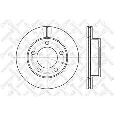 STELLOX 6020-3227V-SX (1023099 / 23-0347 / 230347) диск тормозной передний\ Mazda (Мазда) 626 / mx-6 / xedos 6 1.6-2.5 91>