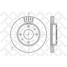 STELLOX 6020-3411V-SX (23-0787 / 230787 / 51712-38100) диск тормозной передний\  lantra / Sonata (Соната) 1.6-2.5 / 1.9d 95-01