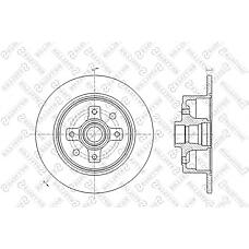 STELLOX 6020-3616-SX (05 69 204 / 0569 204 / 0569204) диск тормозной задний\ Opel (Опель) kadett / vectra 2.0 87>