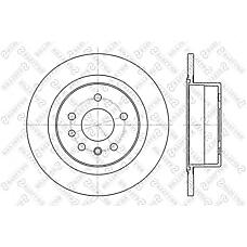 STELLOX 6020-3621-SX (05 69 208 / 0569121 / 0569208) диск тормозной задний\ Opel (Опель) Omega (Омега) 2.0-3.0 94>