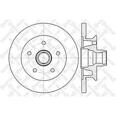 STELLOX 6020-4727-SX (23-0292 / 230292 / 251 407 617 G) диск тормозной передний\ VW t2 1.9-1.7d 85-90