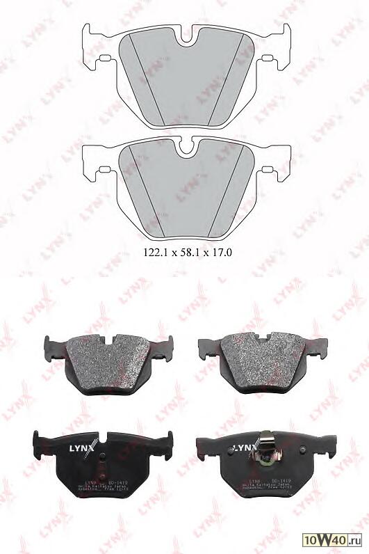 колодки тормозные задние bmw 5(e60 / 61) 2.0d-3.0 03-10 / 6(e63 / 4) 3.0 04>