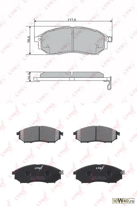 Колодки тормозные передние подходит для NISSAN Murano 3.5 04/Pathfinder 2.5TD 05 BD-5725